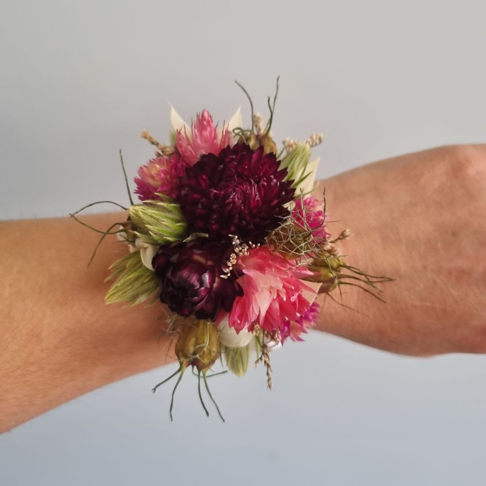 Dried Flower Wrist Corsage
