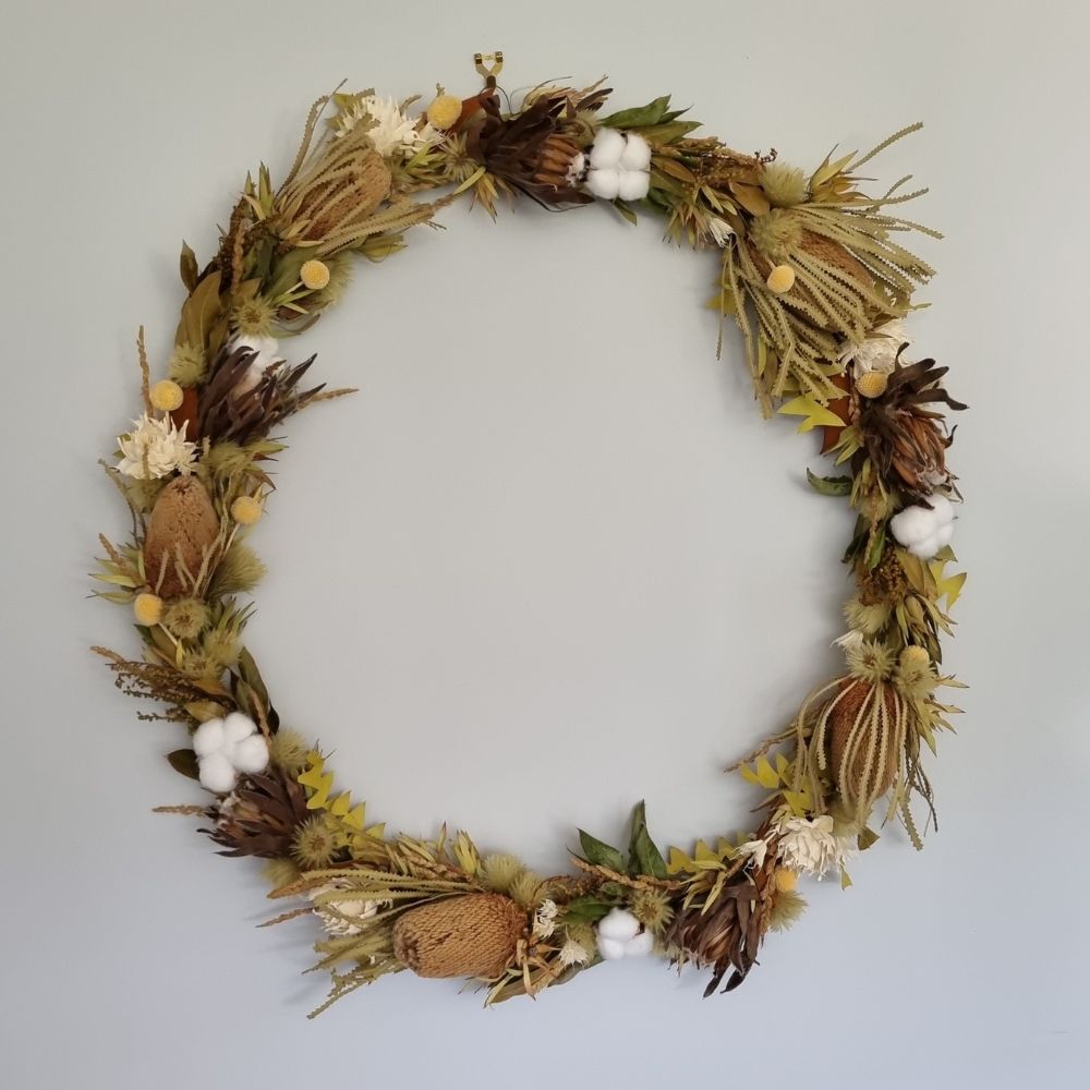 Protea n Banksia Large Wreath